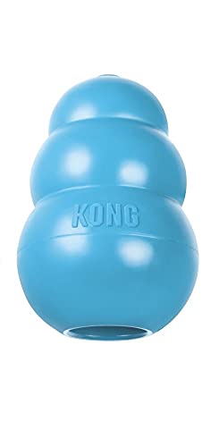 KONG - Puppy Toy Natural Teething Rubber - Fun to Chew, Chase and Fetch - Blue, for...
