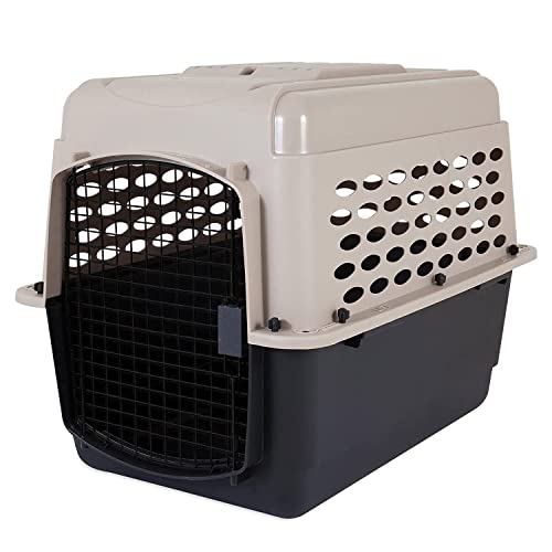 Petmate Vari Dog Kennel 32', Taupe & Black, Portable Dog Crate for Pets 30-50lbs