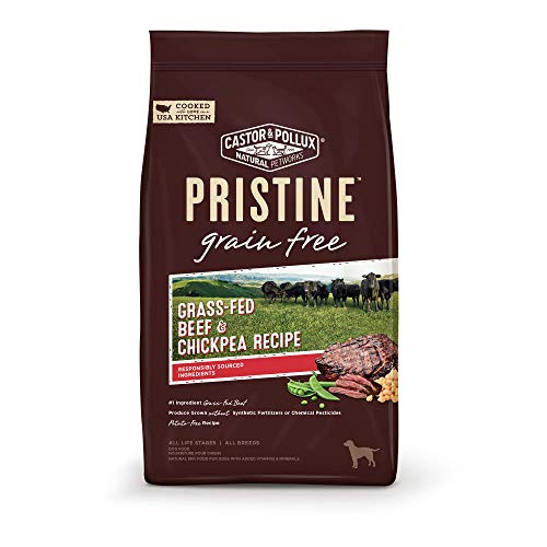 Castor & Pollux Pristine Grass-Fed Beef & Chickpea Recipe Dry Dog Food, 18 Lb