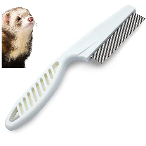 SunGrow Ferret & Cat Grooming Comb for Dogs, Kitty, 7.4 Inches, White Color Brush