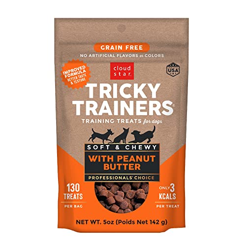 Cloud Star Tricky Trainers Soft & Chewy Dog Training Treats 5 oz Pouch, Peanut Butter...