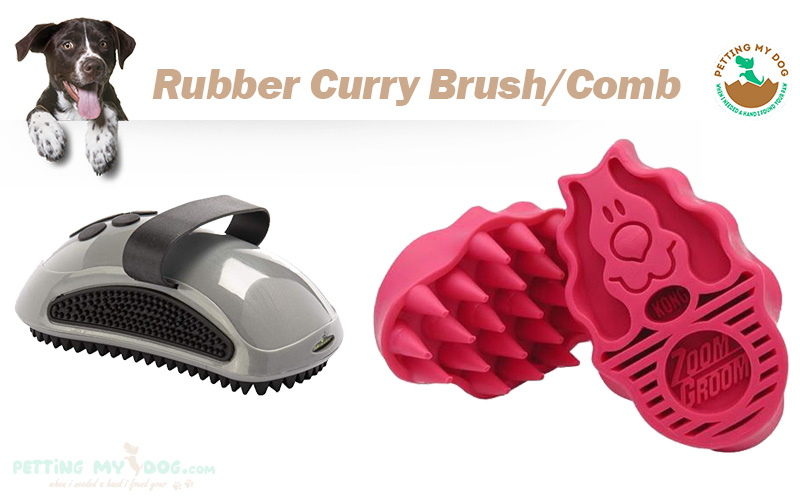 best Rubber Curry Brush Comb for dogs with undercoat