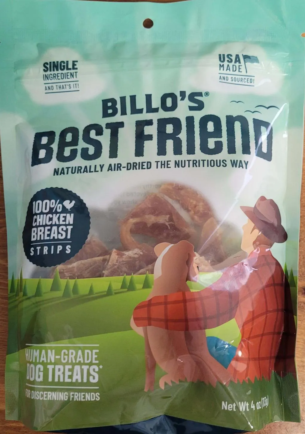 Label - Billo's Best Friend Front 4 oz dog treat recall