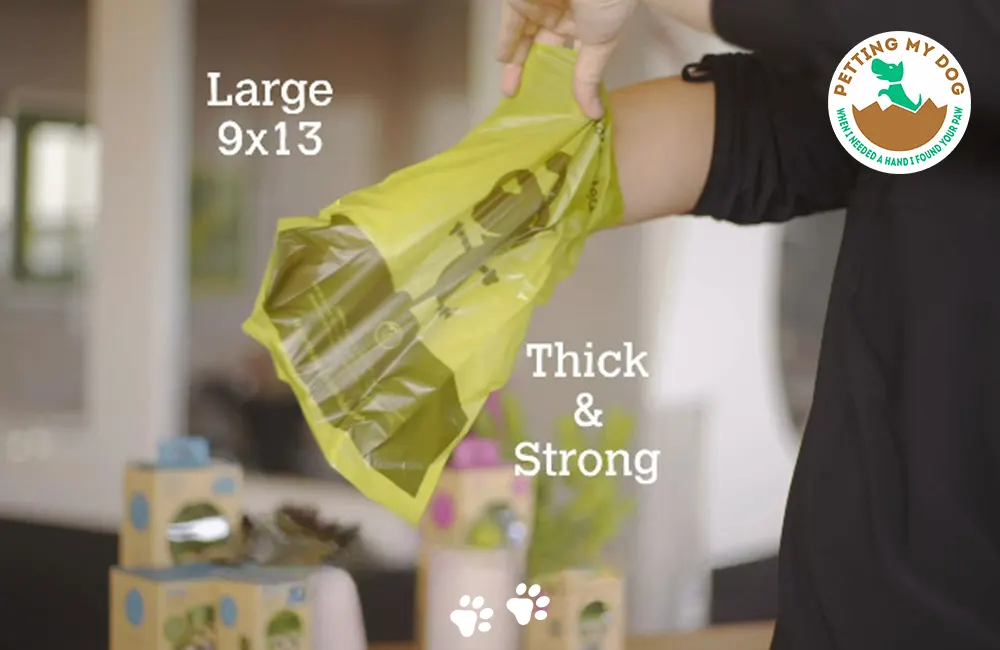 Standard and XL size poop bags are thick 15 and 18 microns