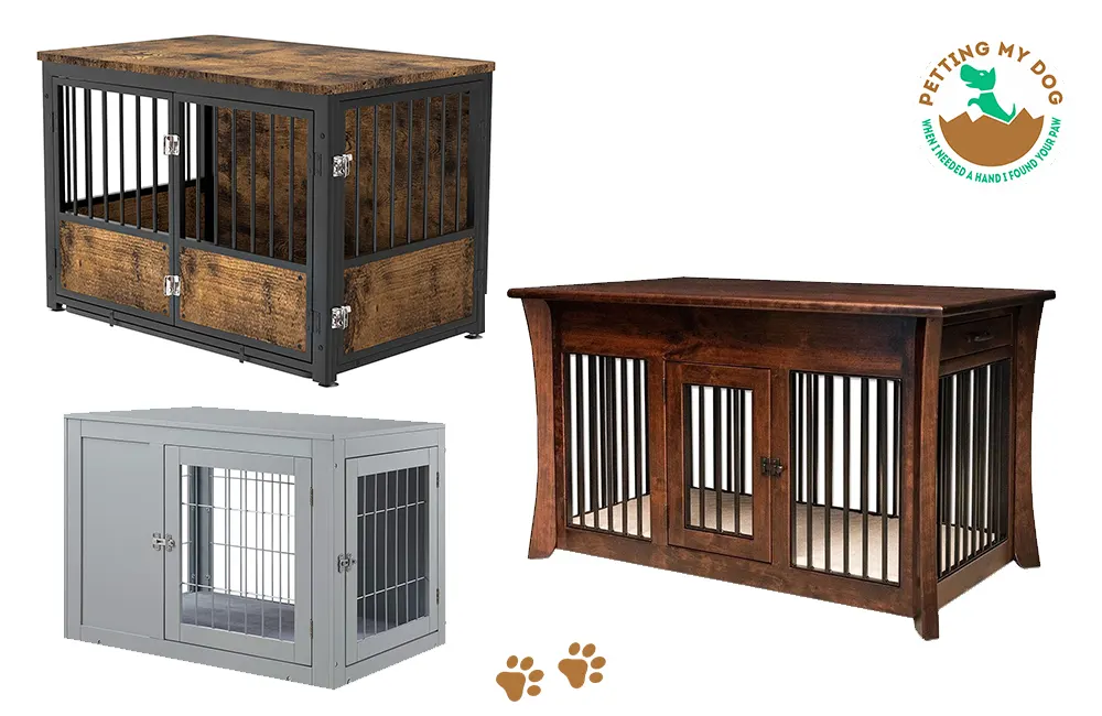 Wooden dog crates furniture-style dog crate