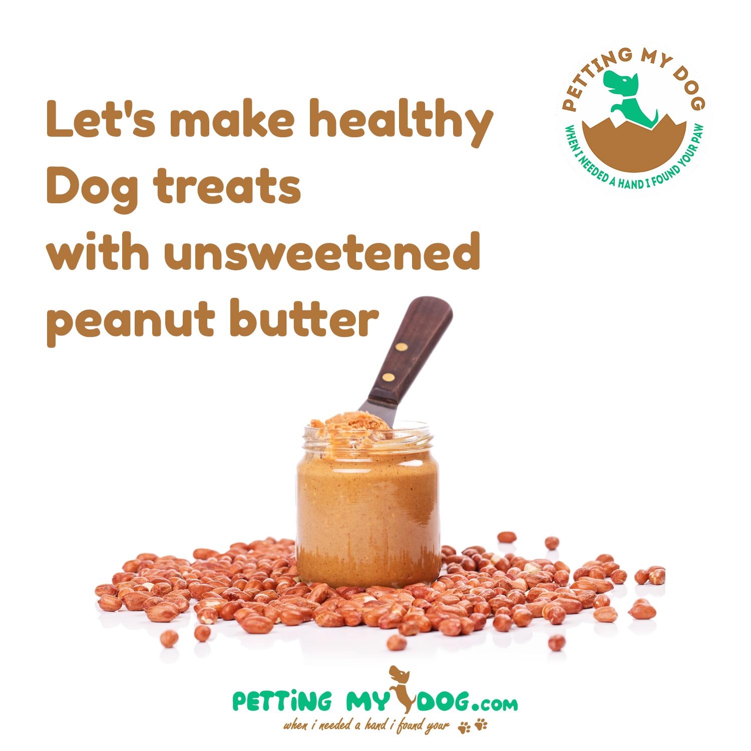 6 healthy Dog treats with unsweetened peanut butter
